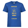 t-shirt enfant bleu royal personnalisation en 1 couleur recto-verso
