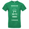 t-shirt vert prairie à imprimer recto et verso