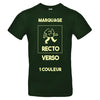 t-shirt vert sapin à imprimer recto et verso
