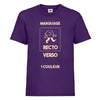 t-shirt enfant mauve personnalisation en 1 couleur recto-verso