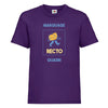 t-shirt enfant violet à customiser en quadri 