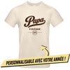 t-shirt papa personnalisable avec date naissance