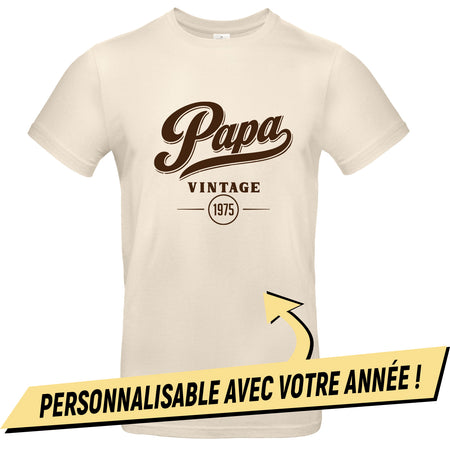 t-shirt papa personnalisable avec date naissance