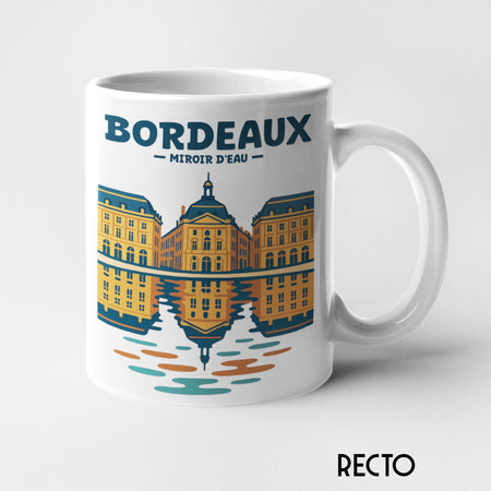 mug bordeaux miroir d'eau