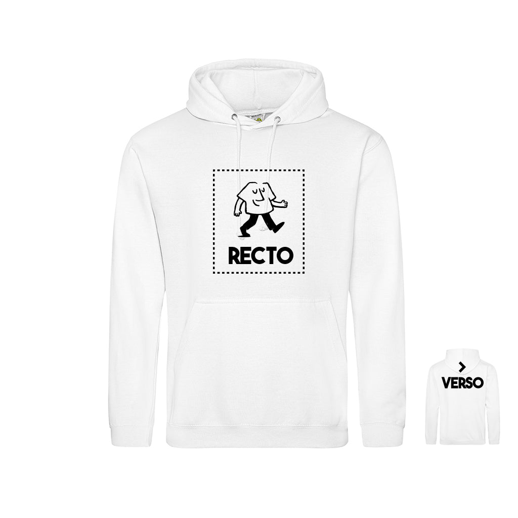 Hoodie blanc à personnaliser avec mes documents