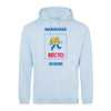 sweat capuche bleu ciel à personnaliser en ligne avec photos ou texte