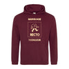 sweat-capuche bordeaux à personnaliser avec textes et images
