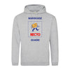 sweat capuche gris chiné à personnaliser en ligne avec photos ou texte