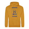sweat-capuche jaune moutarde à personnaliser avec textes et images