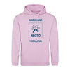 sweat capuche rose à personnaliser avec textes et images