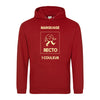 sweat-capuche rouge à personnaliser avec textes et images