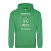 sweat capuche vert vif à personnaliser avec textes et images