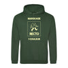 sweat capuche vert sapin à personnaliser avec textes et images