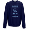 sweat marine avec impression personnalisée