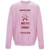sweat classique rose personnalisable