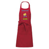 tablier rouge personnalisable en ligne avec photos et textes