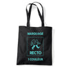 tote bag noir personnalisable