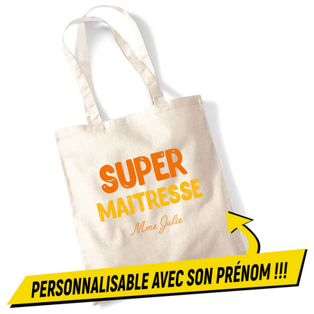 tote bag super maitresse personnalisable