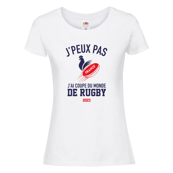 t-shirt femme j'peux pas j'ai coupe du monde de rugby