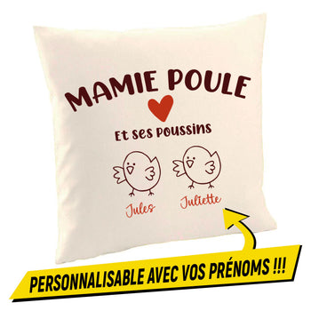 coussin personnalisable avec vos prénoms
