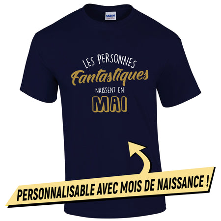 t-shirt anniversaire avec mois de naissance