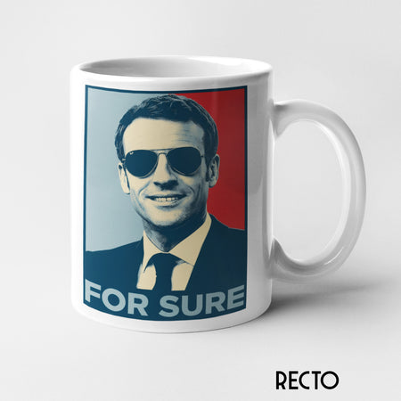 mug Macron for sure