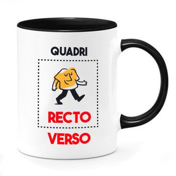 mug bicolore à personnaliser noir et blanc