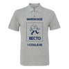 polo gris à personnaliser avec logos ou textes