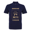 polo bleu parine à personnaliser avec logos ou textes