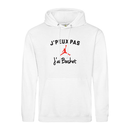sweat capuche je peux pas j'ai basket