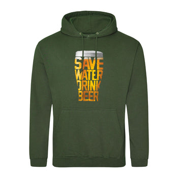 sweat capuche save water drink beer