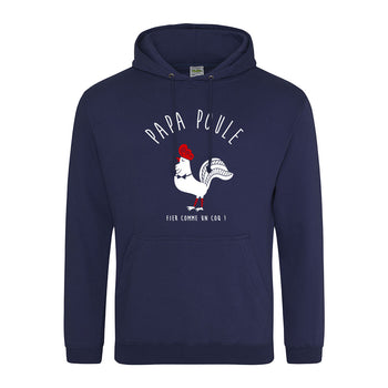sweat capuche papa poule