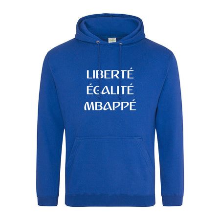 sweat capuche liberté égalité mbappé