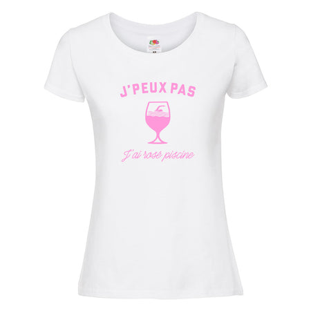 t-shirt je peux pas j'ai rosé piscine