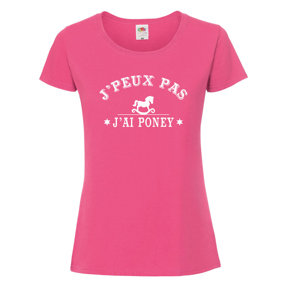 T-shirt « J’peux Pas, J’ai Poney » – Fun Et Léger Pour Les Fans De Chevaux – Cadeau Idéal Pour Cavalières
