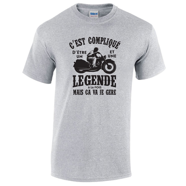 tshirt complique motard legende