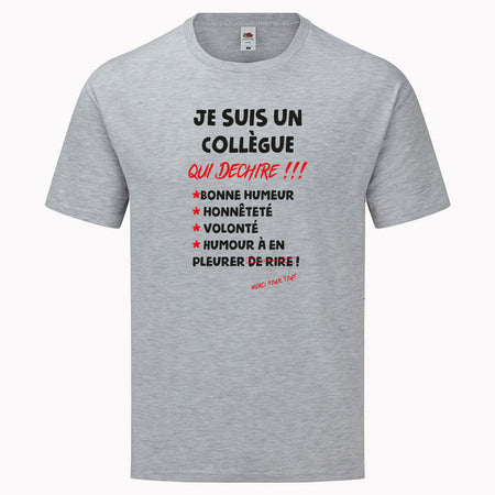t-shirt collègue qui déchire