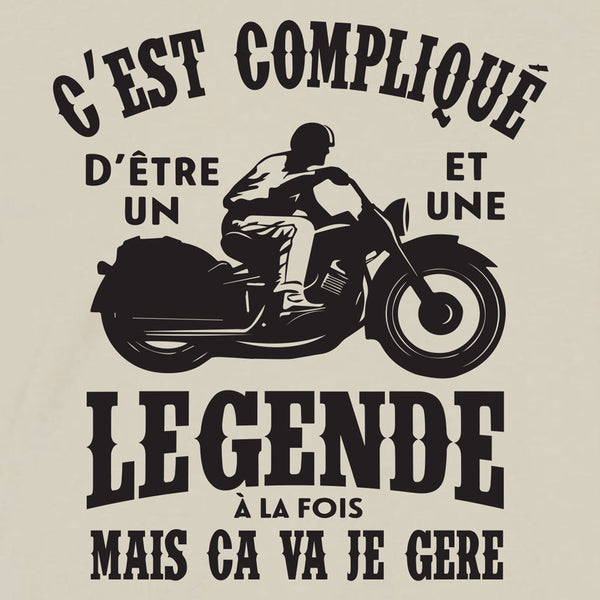 t-shirt compliqué motard legende