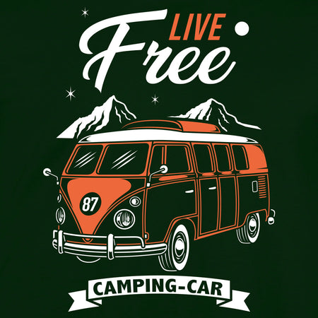 tshirt live free camping car