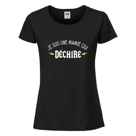 t-shirt je suis une mamie qui déchire