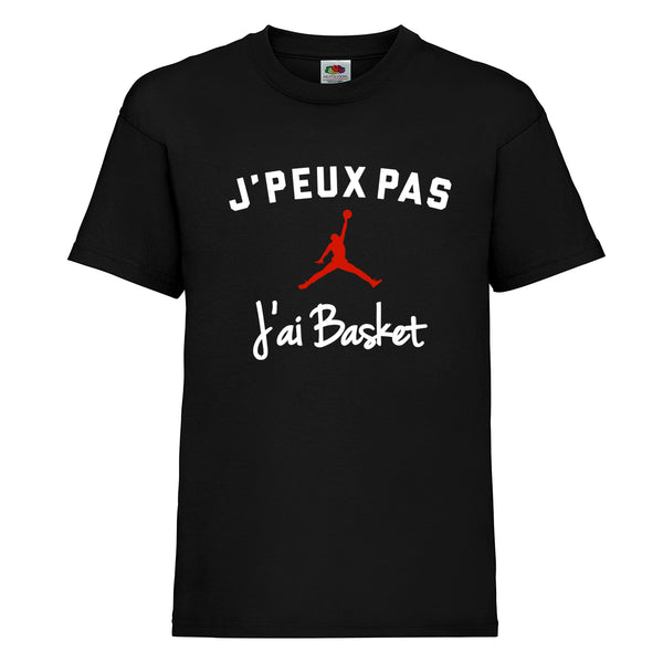 T-shirt Humour 'Je Peux Pas J'ai Basket' - Pour Homme, Femme, Enfant Fan De Basketball | Cadeau Drôle Sportif