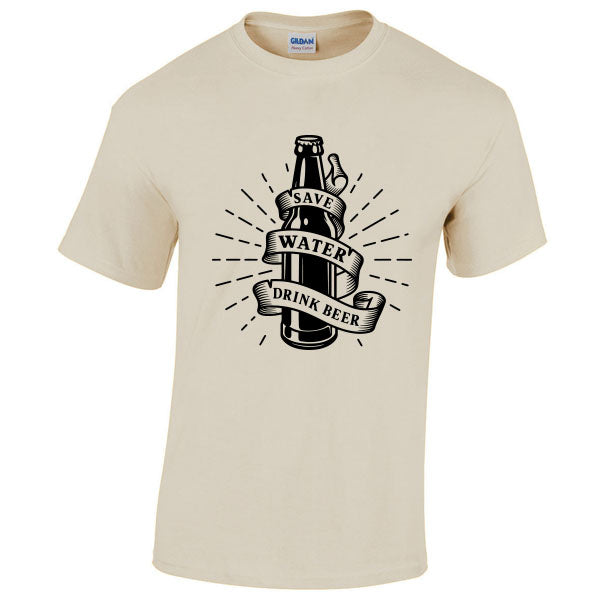 t-shirt save water drink beer
