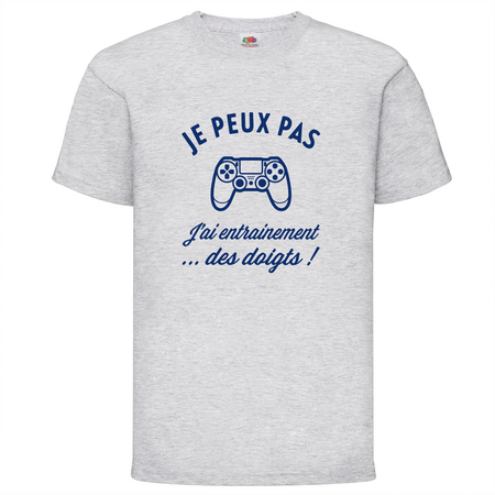 t-shirt enfant je peux pas j'ai entrainement des doigts