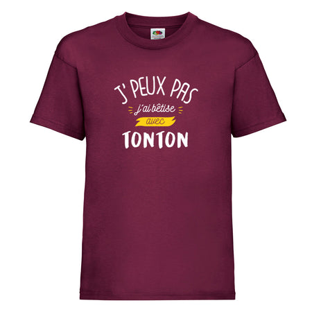 t-shirt je peux pas j'ai betise avec tonton