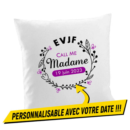 coussin enterrement vie de jeune fille