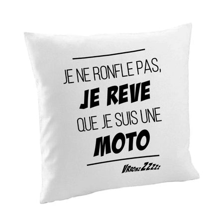 coussin je ne ronfle pas je reve que je suis une moto