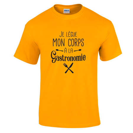t-shirt je lègue mon corps à la gastronomie